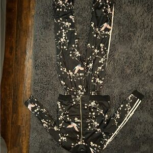 Fashion Nova Black Floral Track Suit